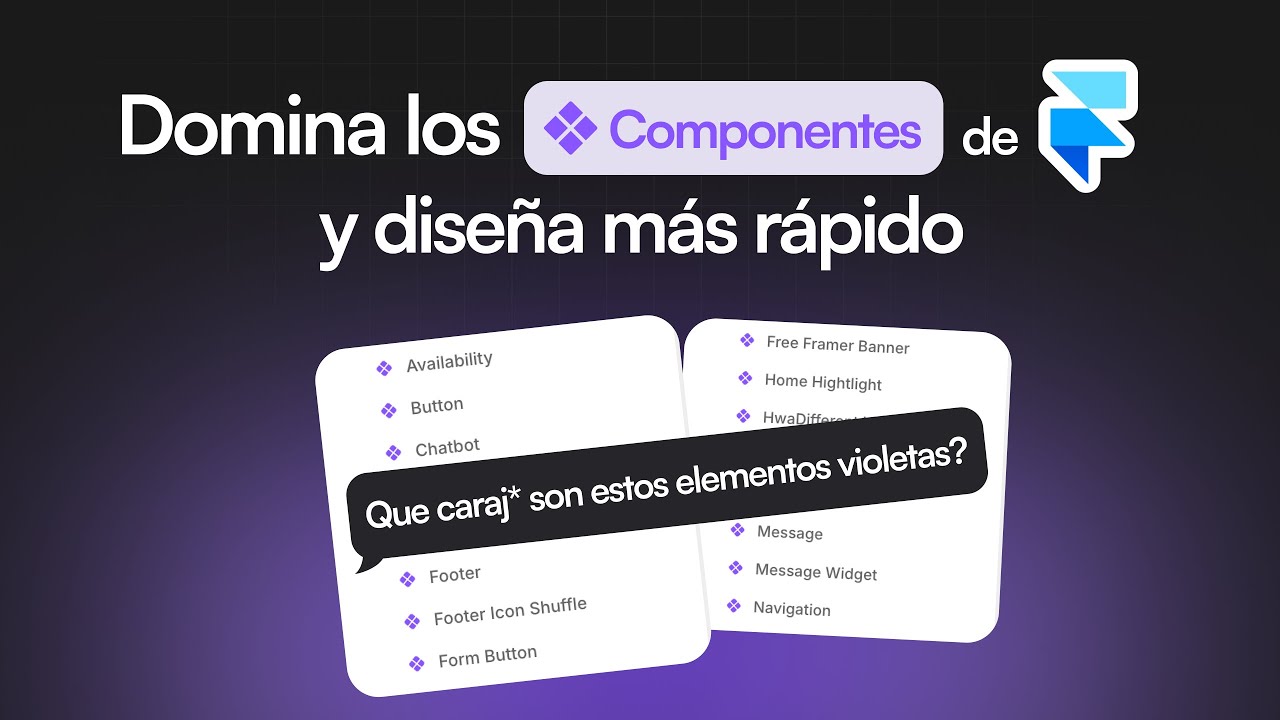 ¿Qué son los COMPONENTES en Framer? Domínalos y Acelera tu Diseño | Framer en Español
