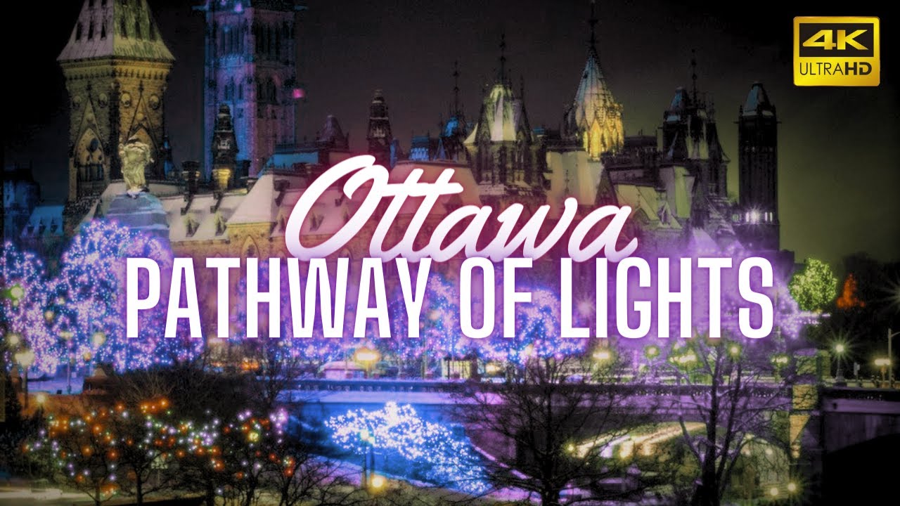 PATHWAY of LIGHTS - 4K Magical Ottawa Christmas Walk Tour