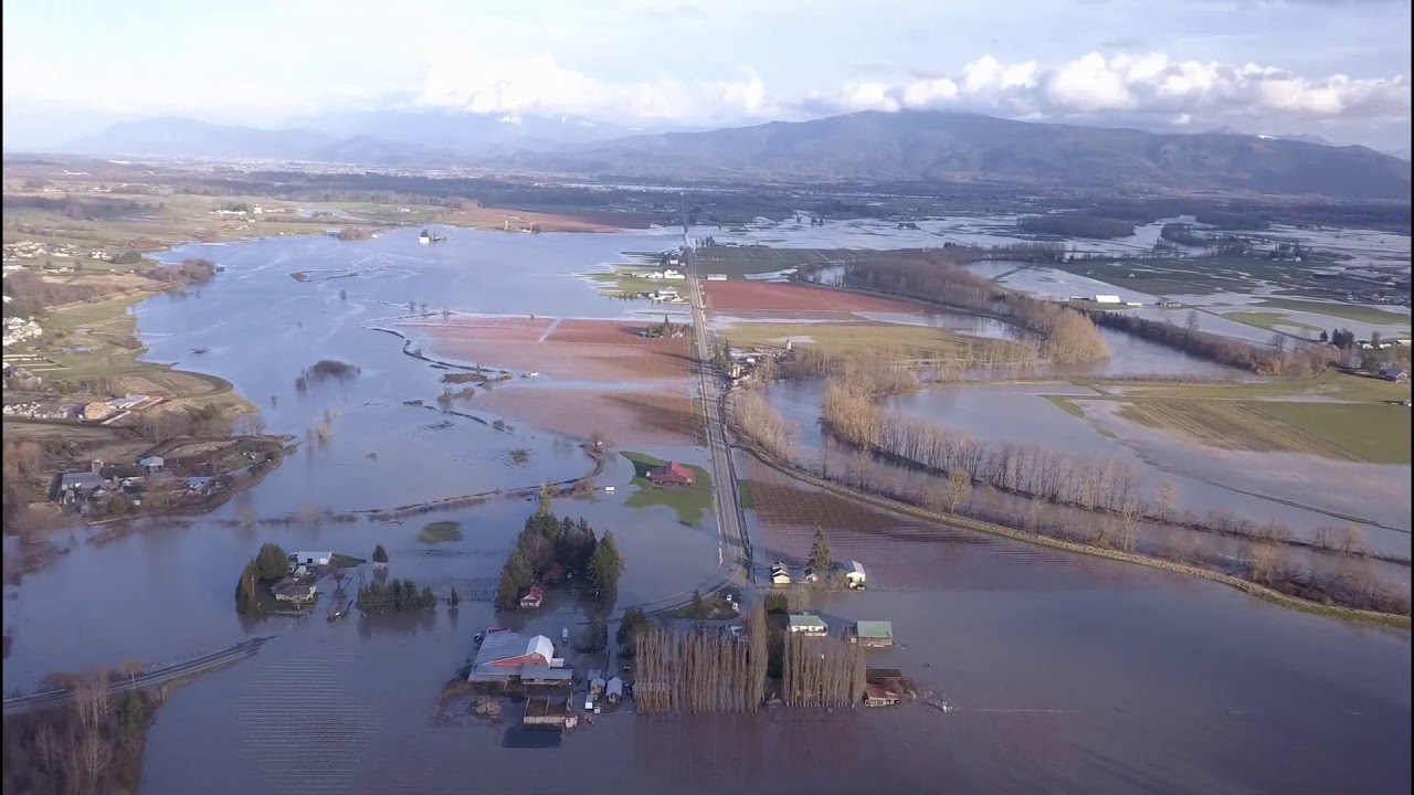 Flooding in Lynden, WA. February 1, 2020