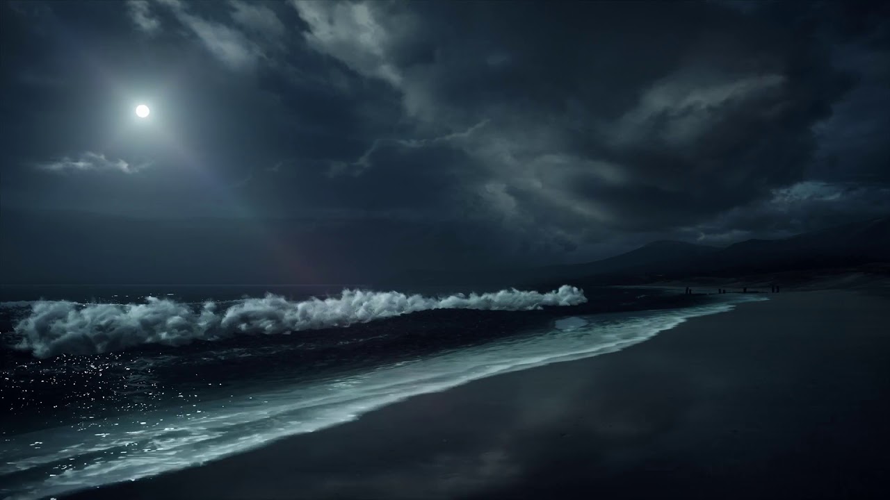 (Hitman) Moonlit Ocean, Crashing Waves