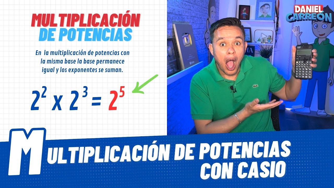 MULTIPLICACIÓN DE POTENCIAS CON LA MISMA BASE  CON CALCULADORA