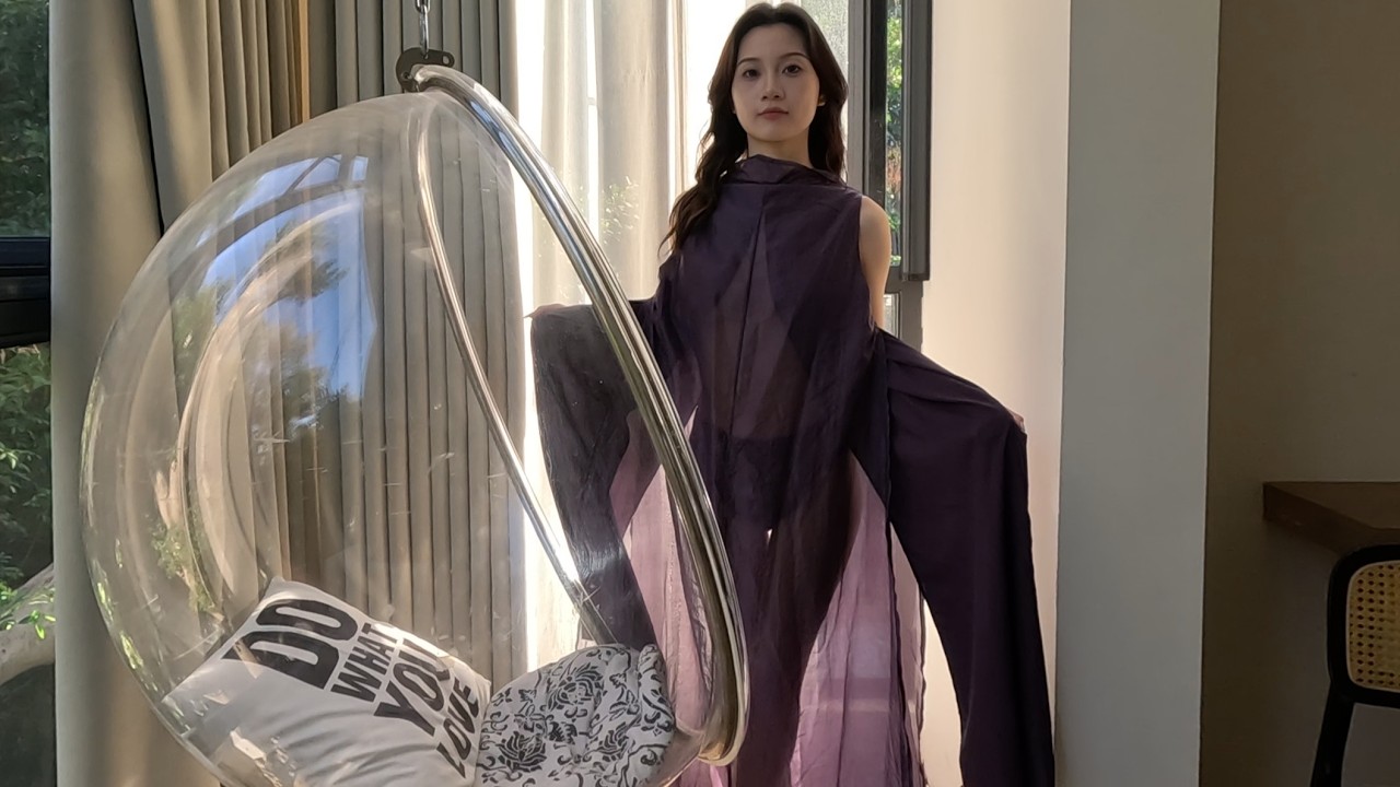 美美的洋洋展示我们proudfox独家设计的新款连衣裙，仙仙的