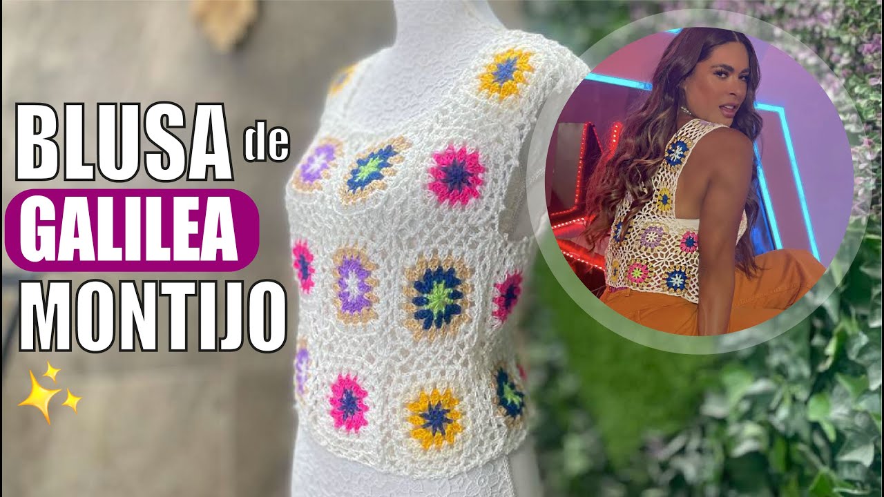 🌸​🌼​🌸​ Cómo TEJER EN GANCHO O CROCHET UNA BLUSA DE GRANNYS DE MODA | IGUAL QUE GALILEA MONTIJO🌸​🌼​🌸​