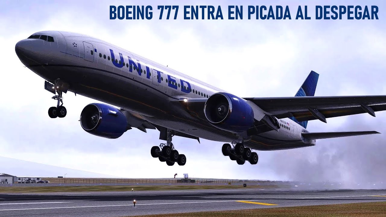 Boeing 777 de United Cae en Picado al Despegar - Vuelo 1722 de United Airlines