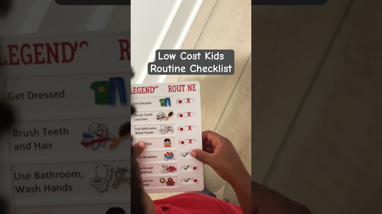 Chore Routine Checklist and Chart for Kids #momhacks #timemanagement