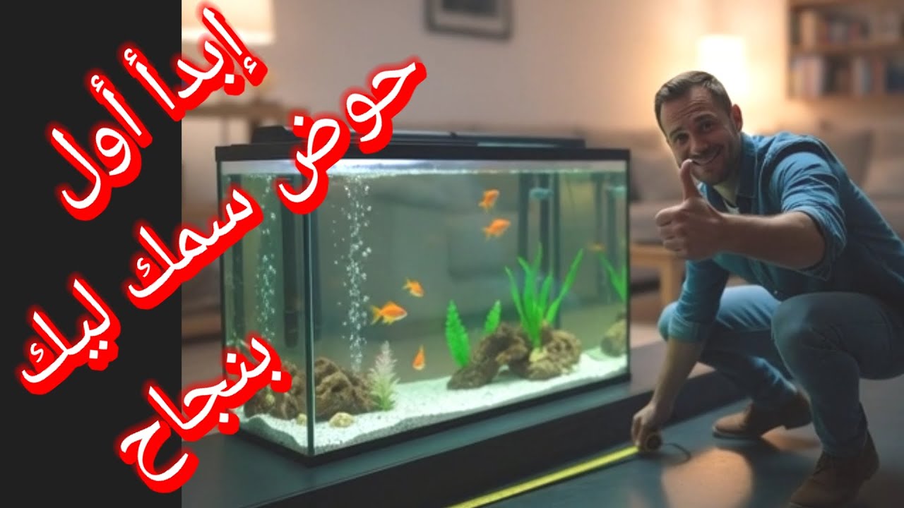 خبايا بدء وتشغيل أول حوض سمك ليك بنجاح  .