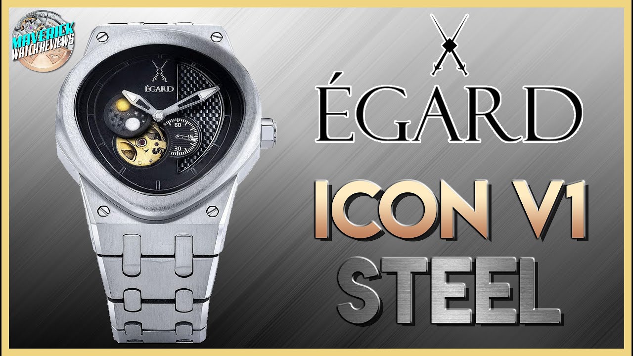 Curved Sapphire! | &Eacute;gard ICON V1 Steel 100m Automatic Dress Watch Unbox & Review