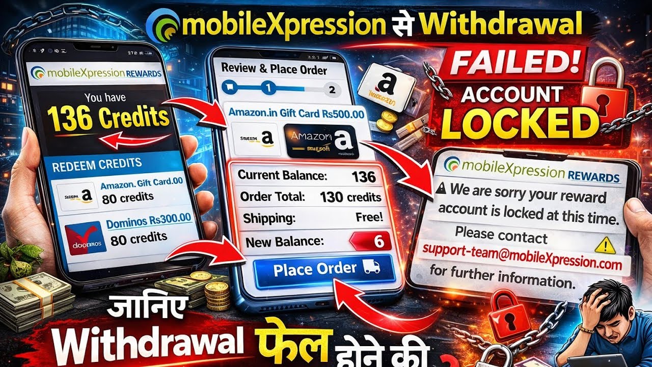 MobileXpression Reward Locked? Account Unlock Kaise Kare | Withdrawal Failed Solution 2026