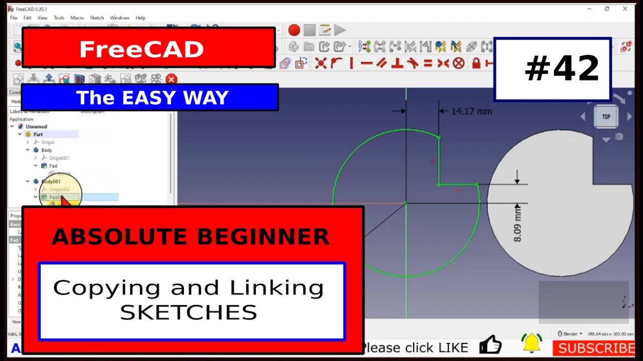 FreeCAD для начинающих #42 Sketcher Copy & Link — вы не поверите, что можно сделать с помощью эск...