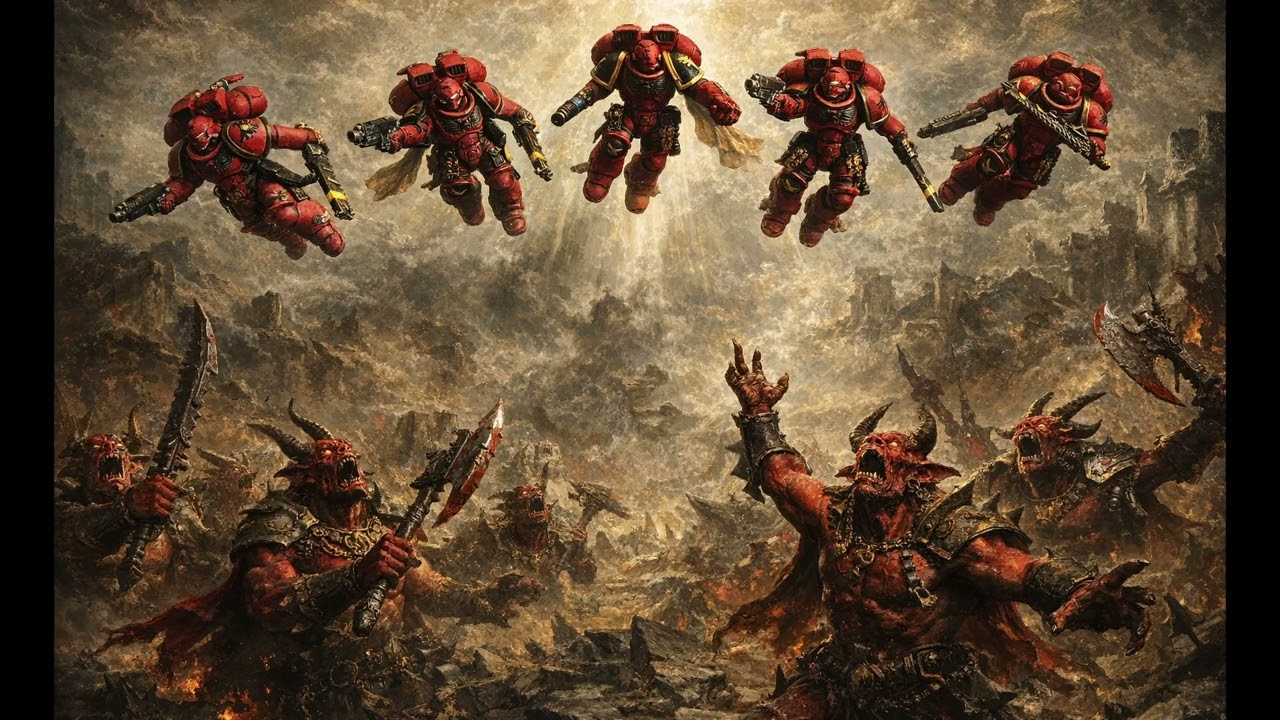 Music for Painting Blood Angels Jump Pack Intercessors │ Drop Assault Grimdark Warhammer Ambience