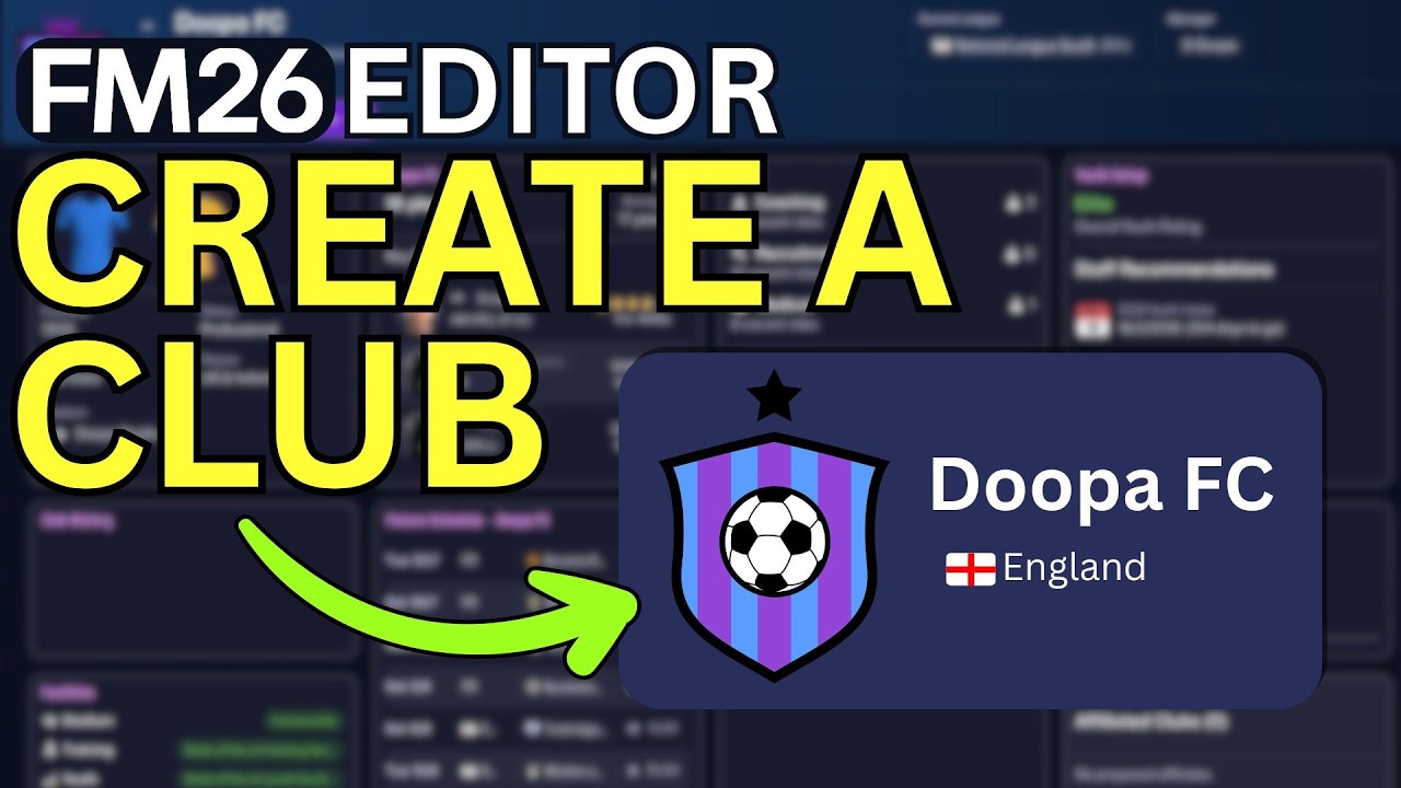 FM26 Editor &ndash; How to Create a CLUB