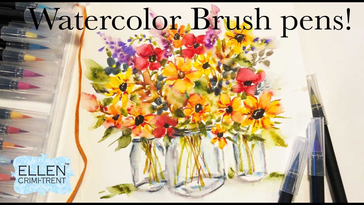 How to use Watercolor Brush Pens to create loose florals
