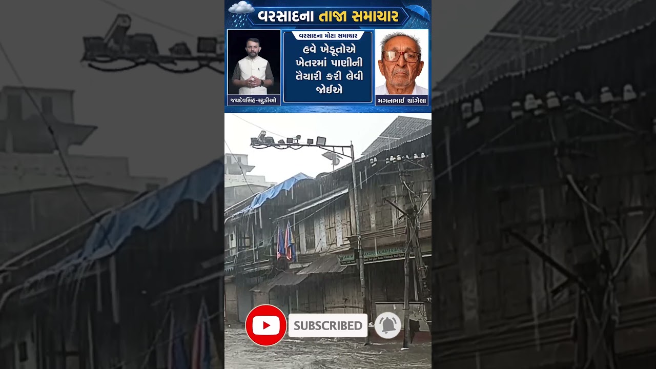 Gujarat weather update વરસાદની રાહ જોતા ખેડૂતો , આ સમાચાર તમને ચિંતા કરાવશે , live આગાહી