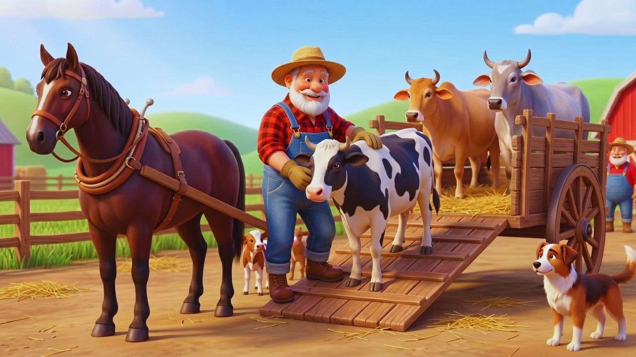 Old MacDonald Had a Farm 🐄 | Fun Kids Animal Song with Baby Chick & Farm Animals