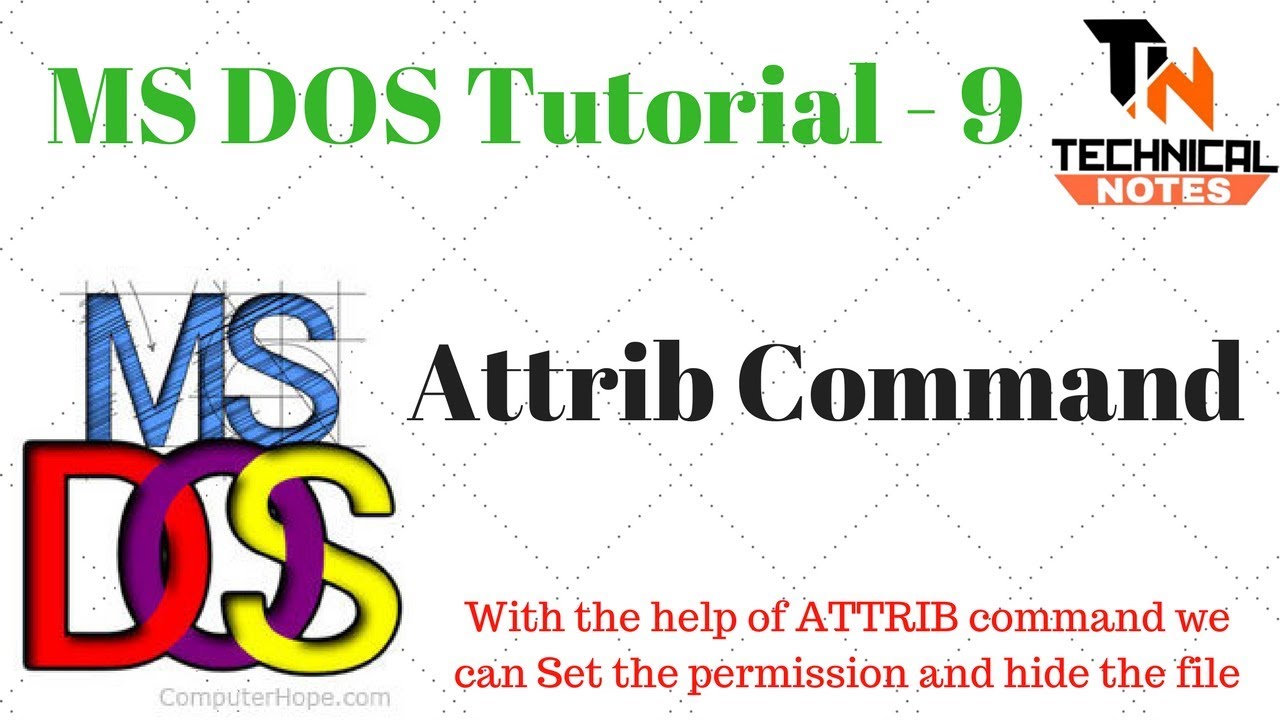 ATTRIB Command in DOS