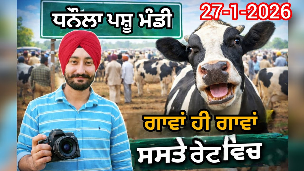 ਧਨੌਲਾ ਪਸ਼ੂ ਮੰਡੀ ਵਿੱਚ ਸਸਤੇ ਰੇਟ ਦਿਆ ਵੱਧ ਦੁੱਧ ਵਾਲੀਆਂ ਗਾਂਵਾ 