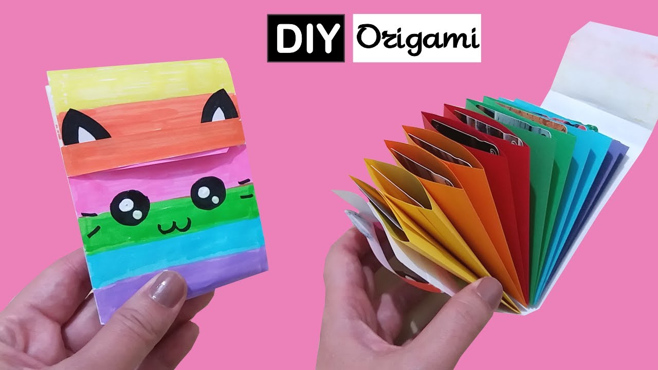 Como fazer uma Mini Pasta Organizadora de Origami - Dobraduras de Papel Kawaii