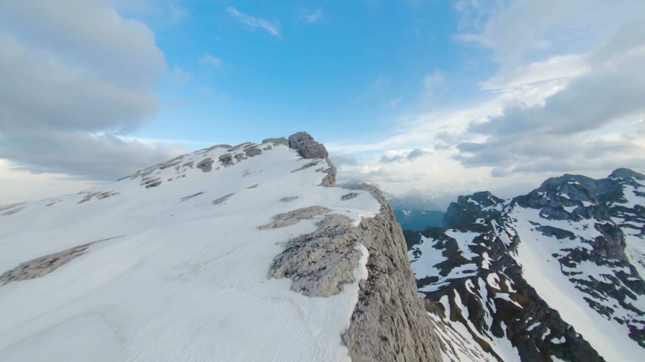 Nature Drone Footage, Snowy Mountain Landscape (No Sound, No Music) - FREE Stock Footage