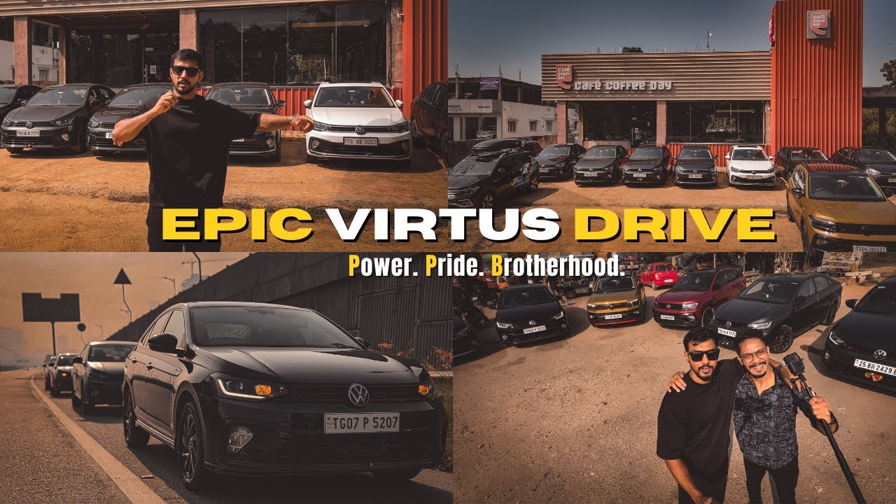 Biggest Volkswagen Virtus Meetup Ever HYD l Epic Drive to Pocharam l Virtus Road Trip