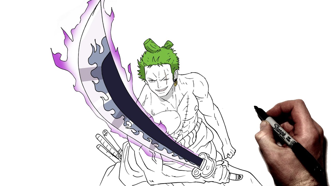 How To Draw Zoro Enma | Step By Step | One Piece