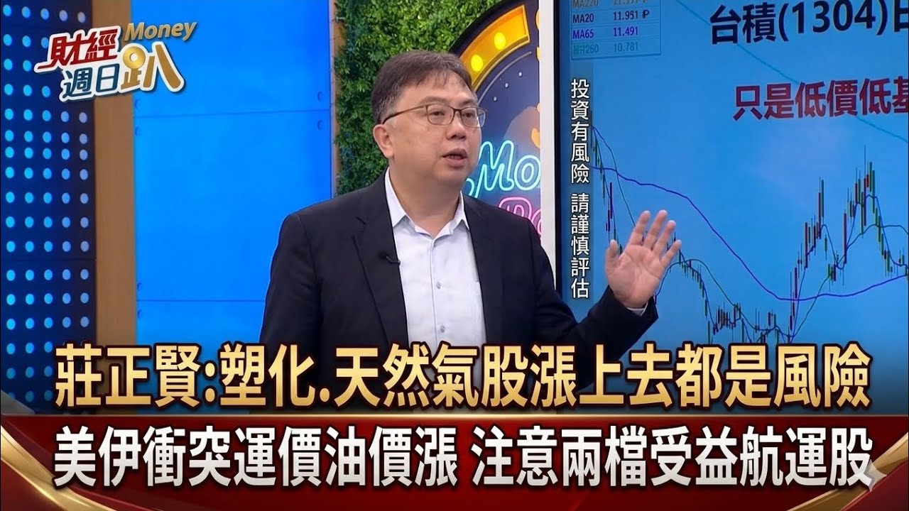 【財經宜&民視財經週日趴】國際原油大漲!莊正賢:塑化.天然氣股漲上去都是風險！美伊衝突運價油價漲，注意兩檔最受益航運股！Ft.莊正賢