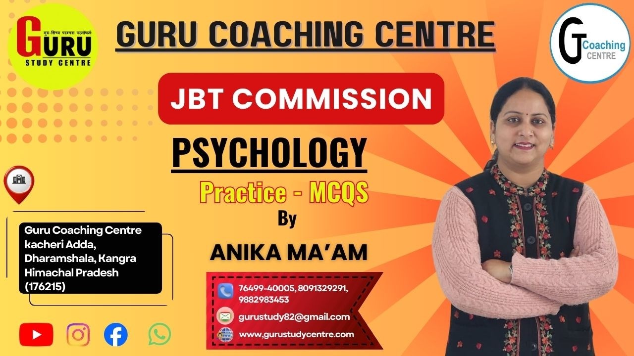 Psychology Practice MCQs for HPRCA JBT | Most Important MCQs with Explanation