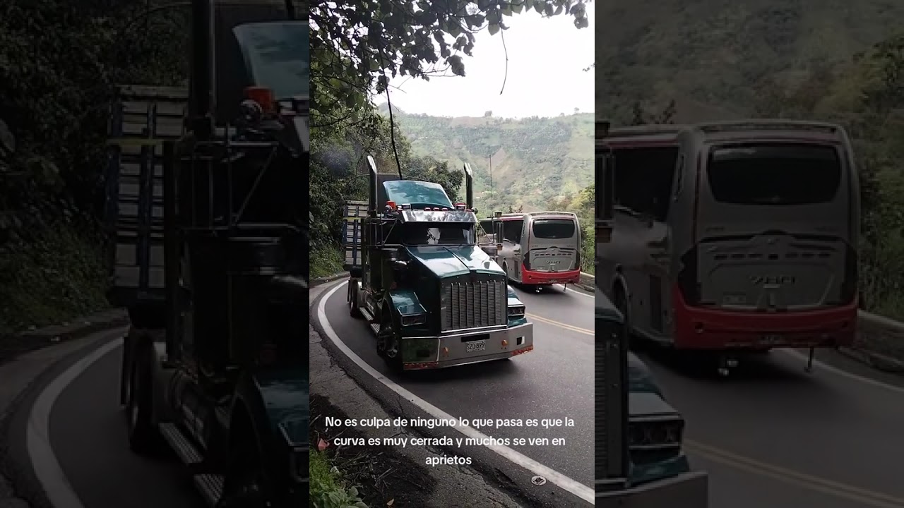 #camioneroscolombia #tractomulas muleros camioneros carretera montaña curvas pólvora # # # # #