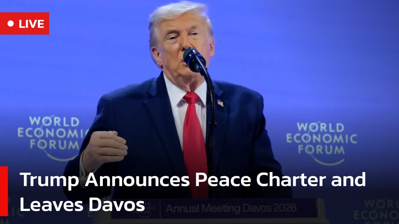 🔴LIVE: Trump Participates in Board of Peace Charter Announcement, Departs Davos | AC1W