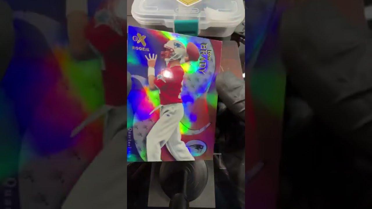 Tom Brady Fleer EX Football Card Clean Up Demo