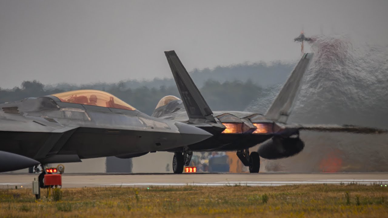 F-22A Raptors RAF Lakenheath + Mildenhall action (June 2025)
