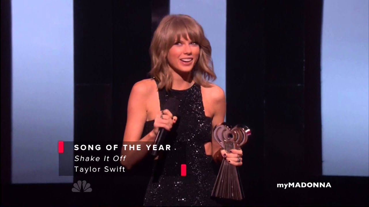 HD - Madonna presents Taylor Swift with iHeartRadio Song of the Year Award