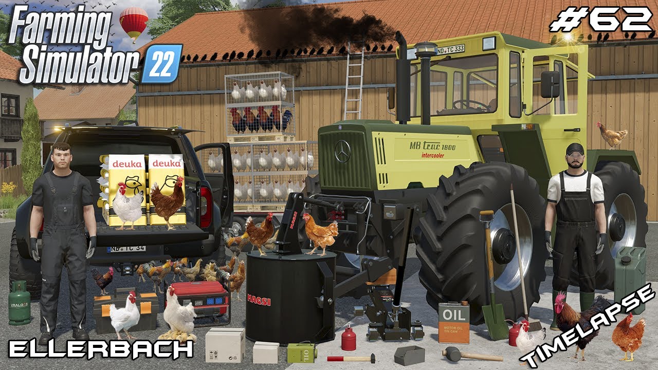 СТРОИТЕЛЬСТВО КУРЯТНИКА И MB TRAC ИСПРАВЛЕНО С ПОМОЩЬЮ @kedex | Ellerbach | Farming Simulator 22 ...