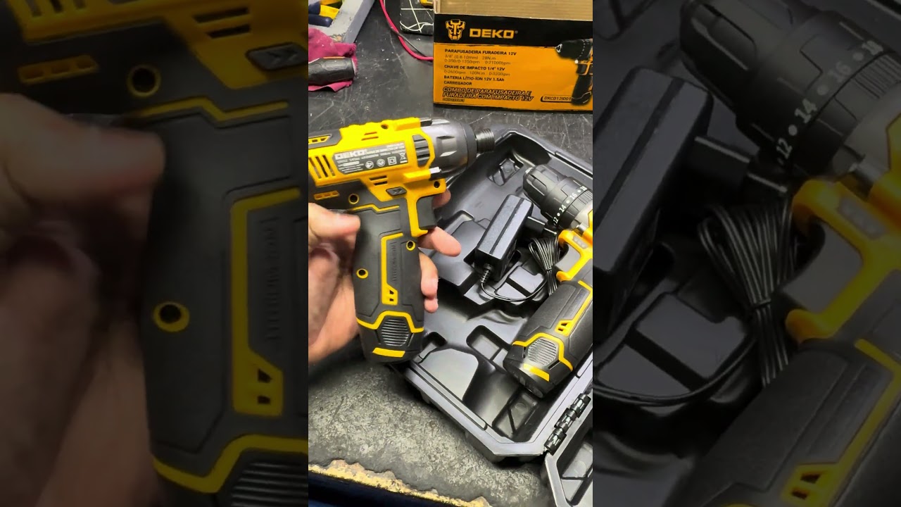 Novas Ferramentas - Kit de Parafusadeiras DEKO 12V #parafusadeira #deko #wrtec #eletronicawc