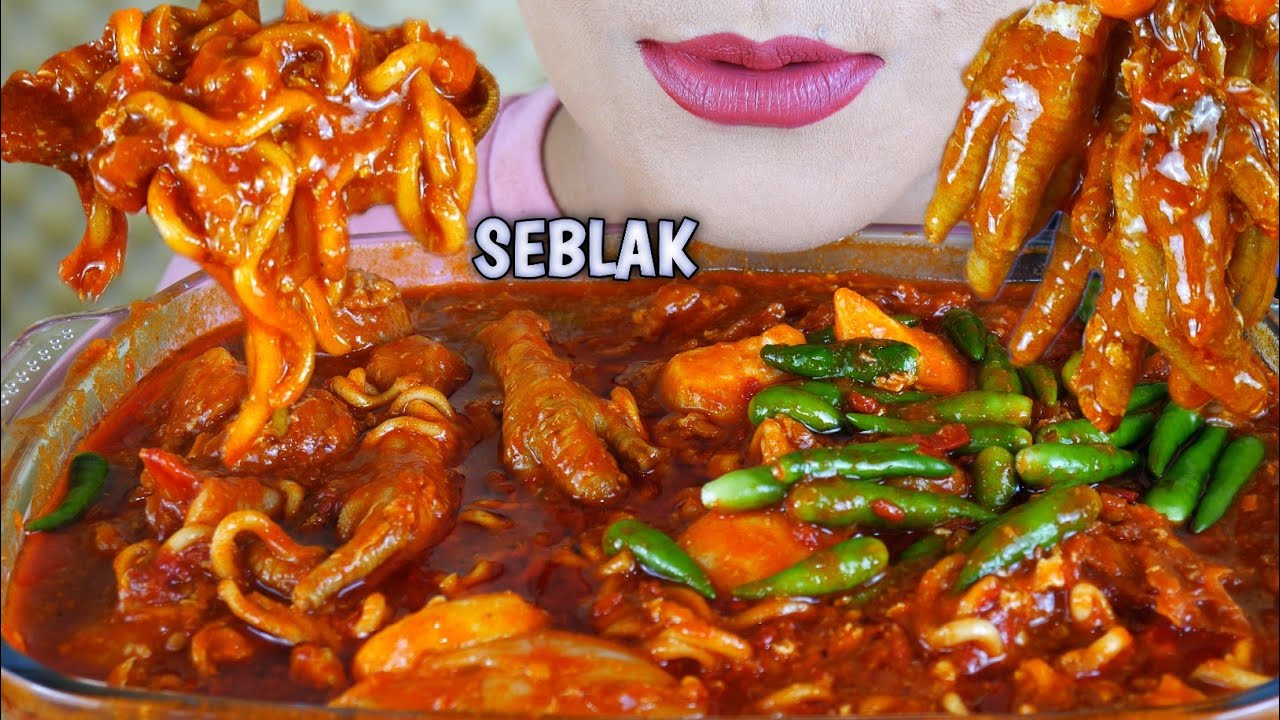ASMR SEBLAK MERCON NYEMEK TOPPING JAMUR SALJU, CEKER, BAKSO, DUMPLING | EATING SOUNDS