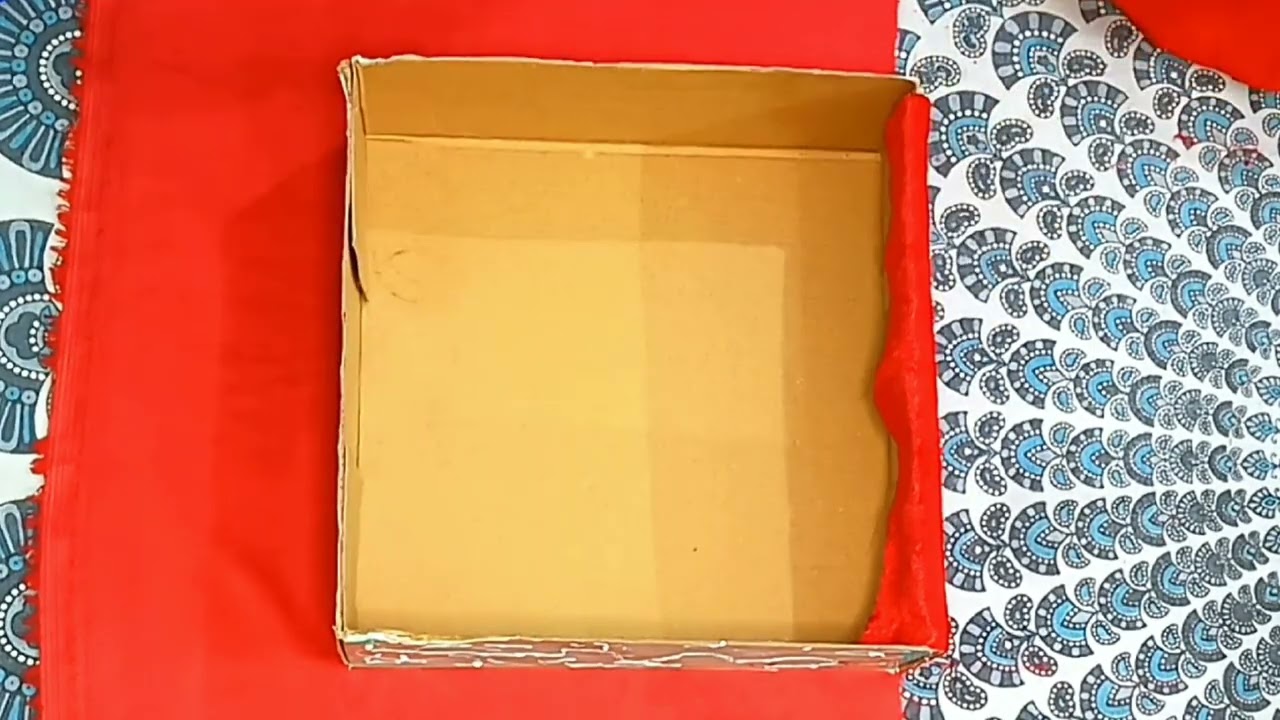 How to make gift box by velvet fabric #craft #gift #tranding #velvet