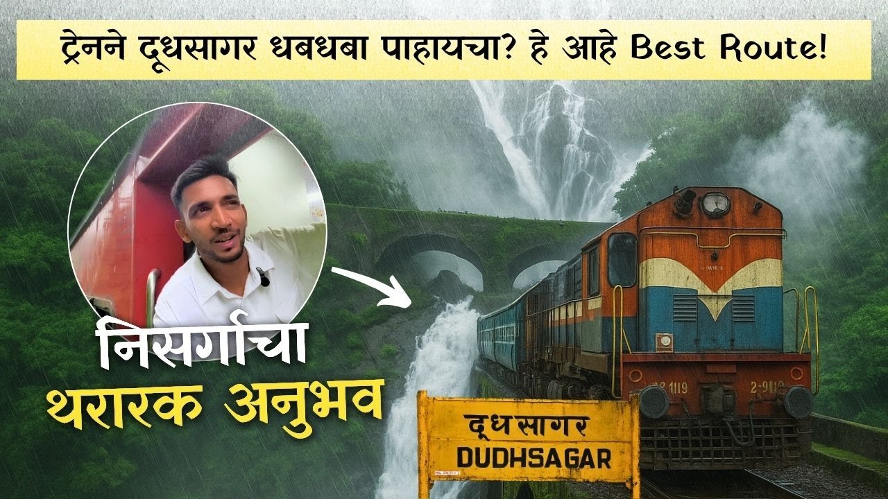 दुधसागरच्या काळजातून जाणारा रोमांचका ट्रेन प्रवास! 🤩 Dudhsagar Waterfall Train View | Train Journey