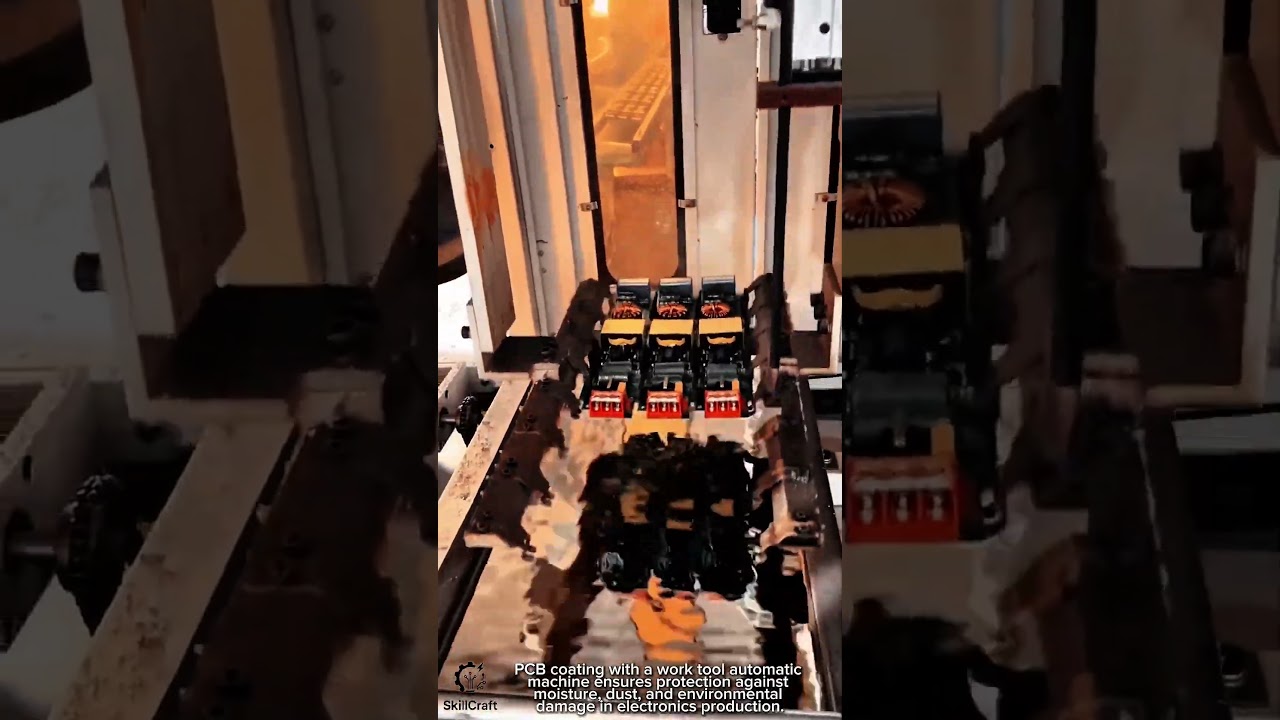Work tool automatic PCB coating machine for electronics industry