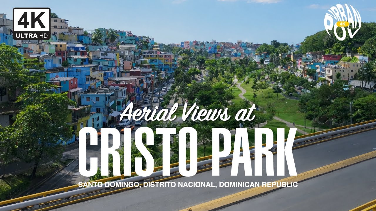 Aerial Views at CRISTO PARK, Cristo Rey, Santo Domingo, Dominican Republic 🇩🇴 | UrbanPOV 4K #pov