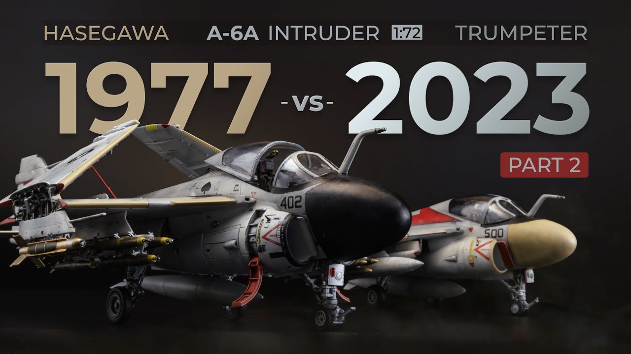 Building two A-6A Intruders, 1:72, Hasegawa & Trumpeter. Part 2.