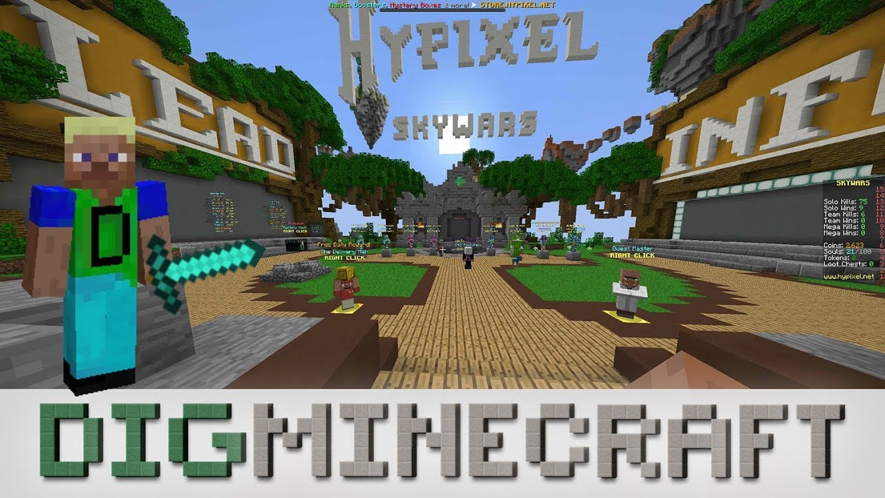 Minecraft SkyWars - Attack with Snowballs and Eggs to Win the Game!