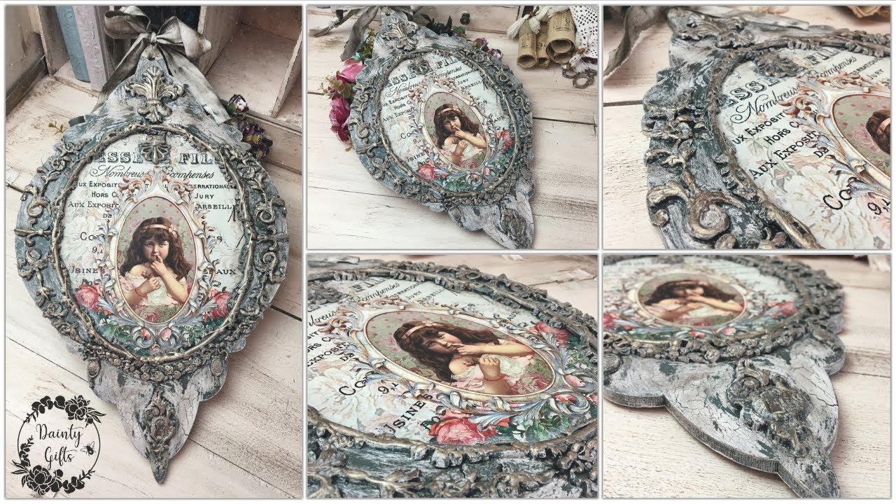 Shabby Chic Decoupage Wall Decor with Transfer Me by Dress My Craft