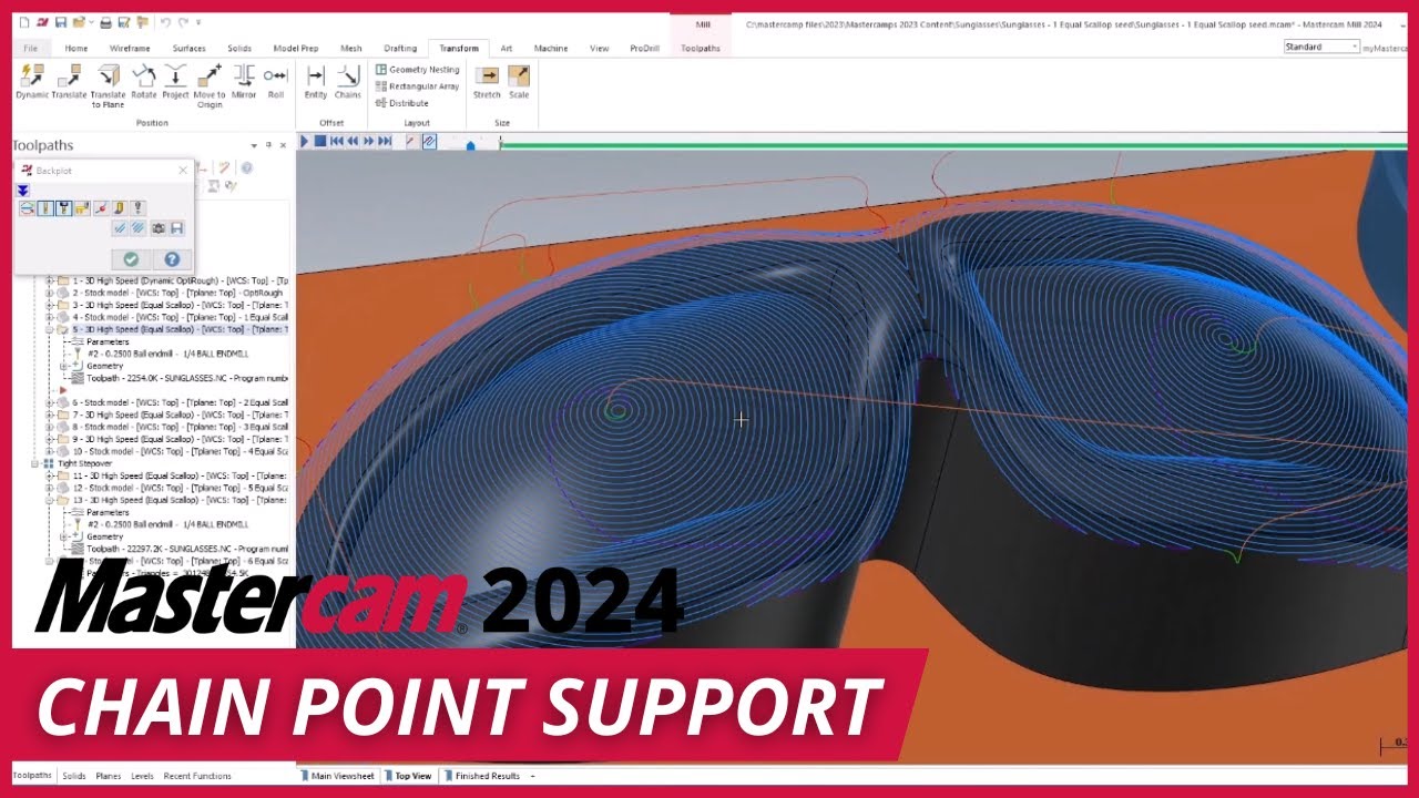 Equal Scallop Seed Curves in Mastercam 2024