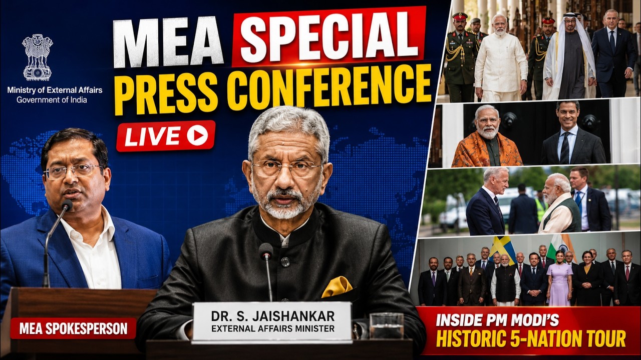 LIVE: MEA Special Press Briefing On PM Modi&rsquo;s Key Diplomatic Engagements & India&rsquo;s Foreign Policy