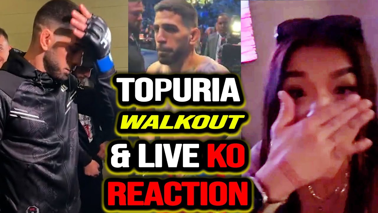 Ilia Topuria before Walkout & Tracy Cortez KO Reaction