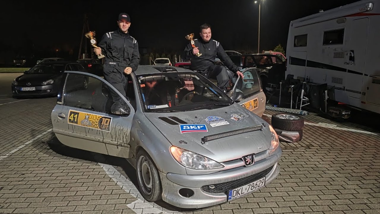 10 rajd wikinga OS1 Dobrocin Jakub Kołodziej/Emil Wołoszka Peugeot 206 RC