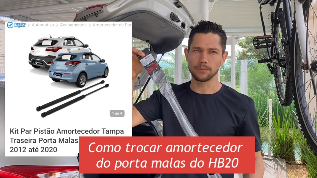 Como Trocar Amortecedor do Porta-Malas HB20 (2012 a 2020) - Passo a Passo