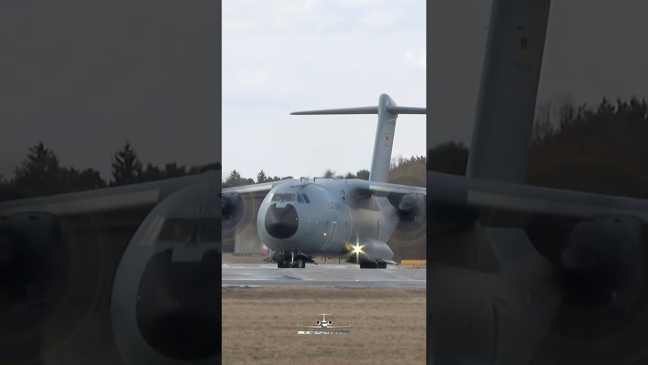 Airbus A400M German Air Force departure Manching Airbase #airbus #a400m #bundeswehr #plane