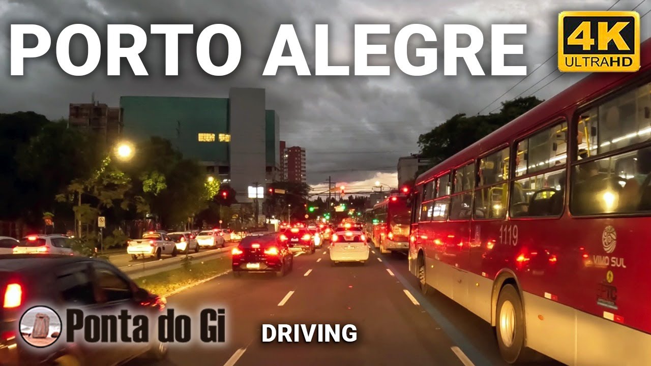 PORTO ALEGRE de noche #driving TOUR 2024  RIO GRANDE DO SUL - BRASIL