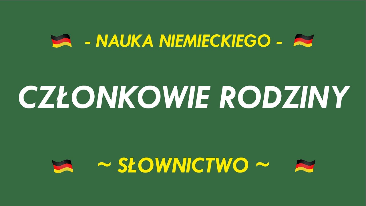 SŁOWNICTWO - CZŁONKOWIE RODZINY