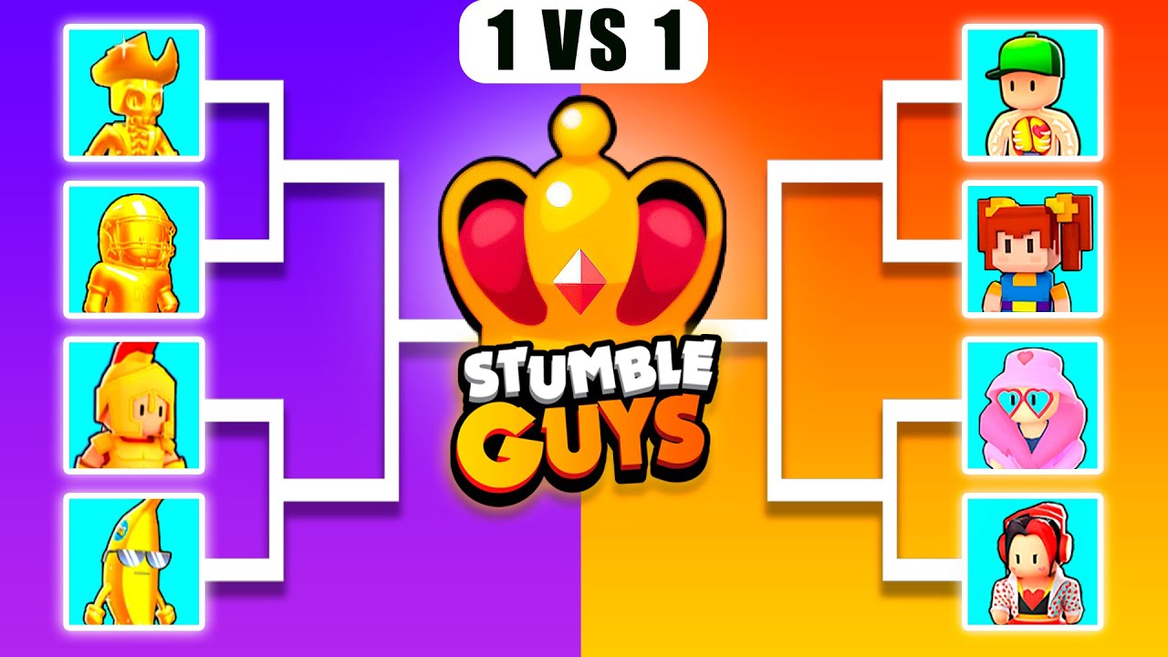 Who is The Best GOLDEN or NEW 0.45 Skins? 🔥 Stumble Guys Tournament Battle 🔥 1 VS 1 Battle